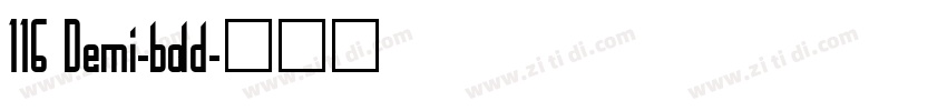 116 Demi-bold字体转换